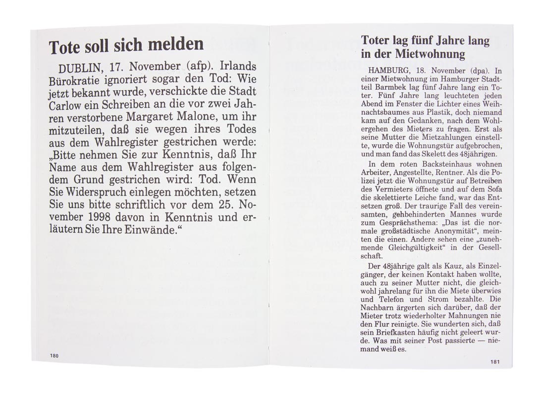 leiche, grab und friedhof, pressemeldungen