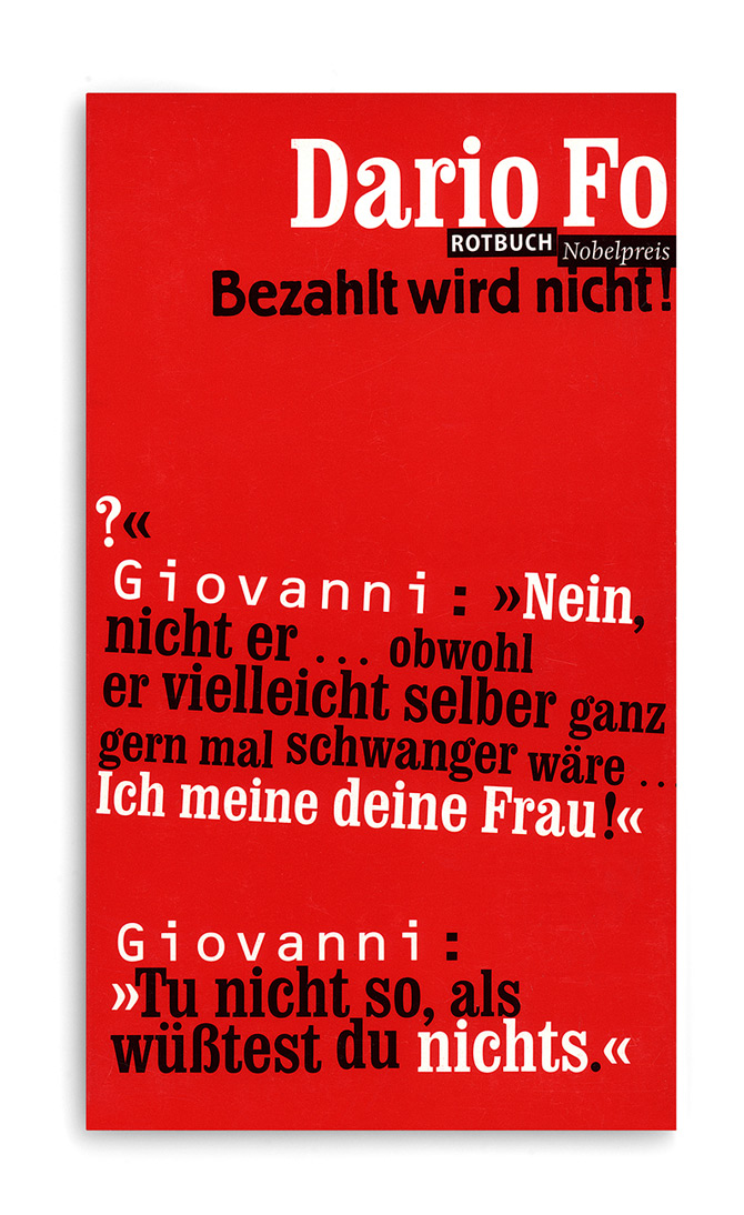 rotbuch verlag, dario fo, nobelpreis, bezahlt wird nicht