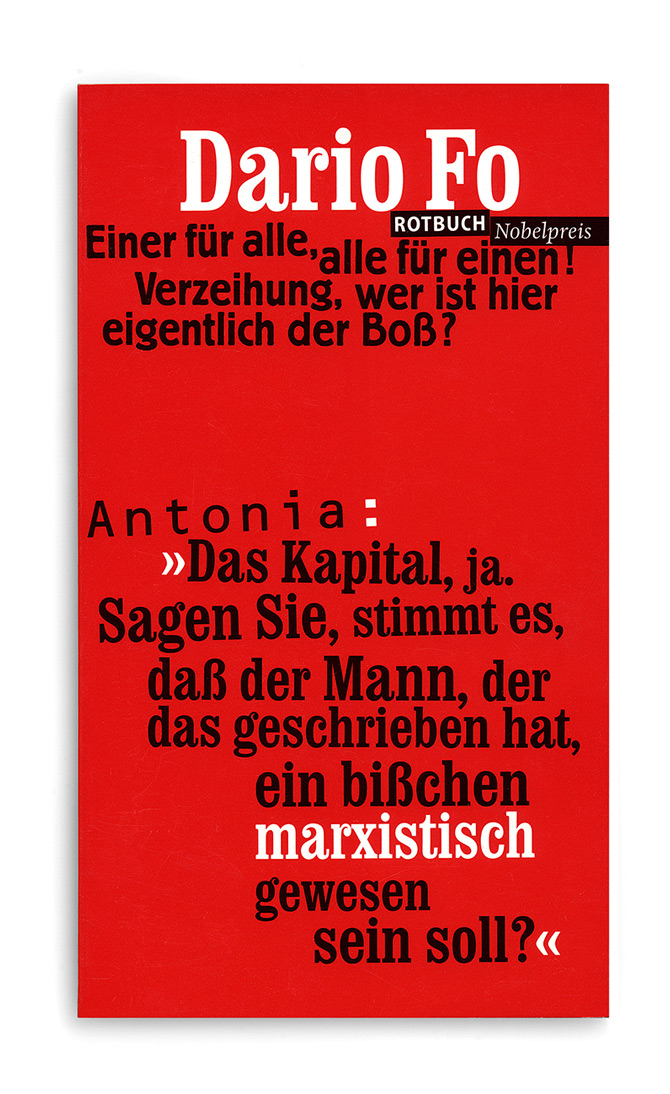 rotbuch verlag, dario fo, nobelpreis, einer für alle, alle für einen