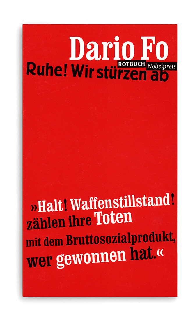 rotbuch verlag, dario fo, nobelpreis, ruhe, wir stürzen ab